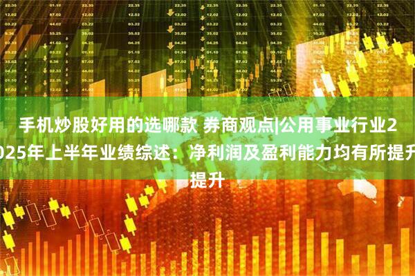 手机炒股好用的选哪款 券商观点|公用事业行业2025年上半年业绩综述：净利润及盈利能力均有所提升